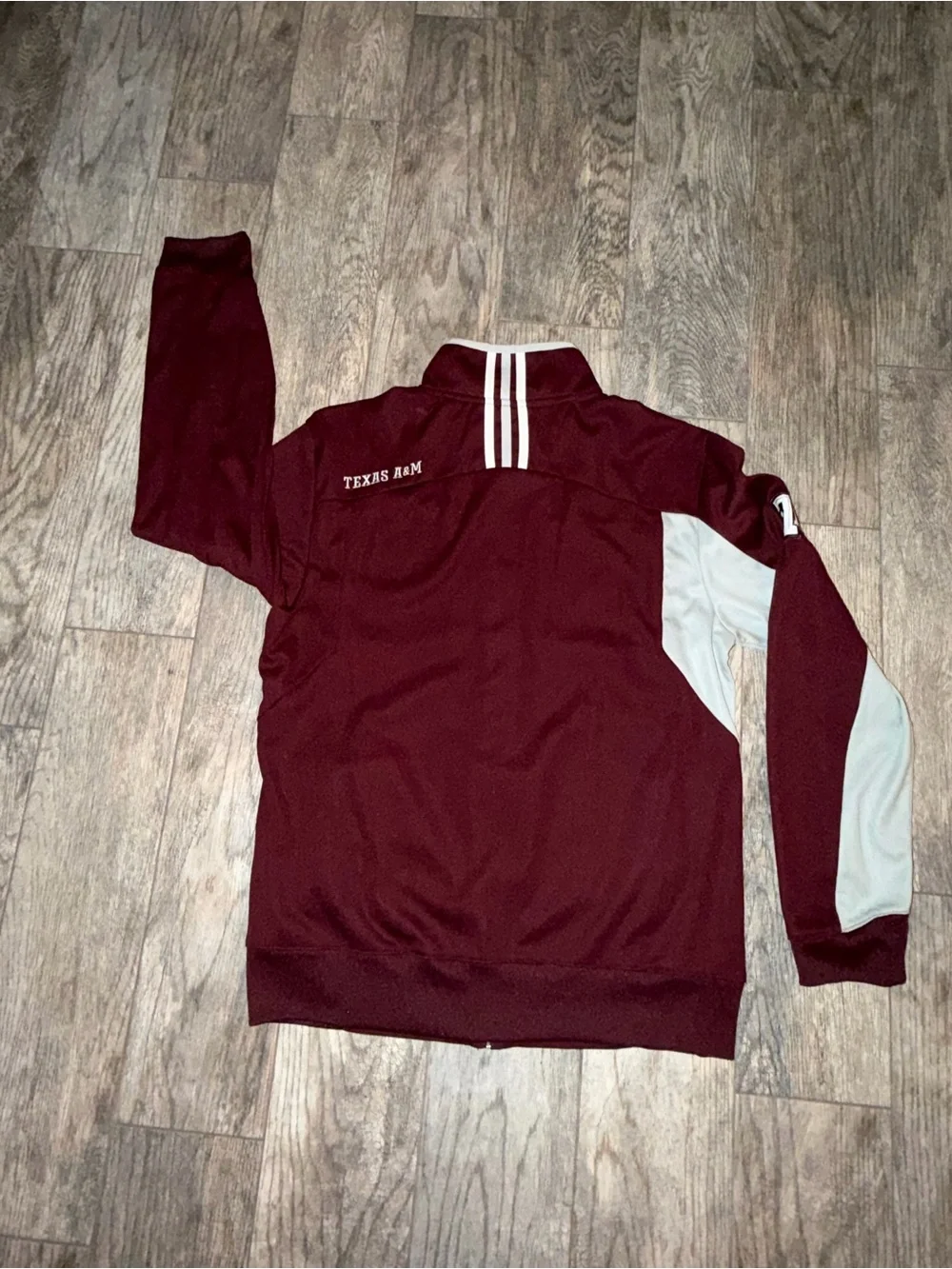 adidas Texas A&M Maroon and White Performance Jacket